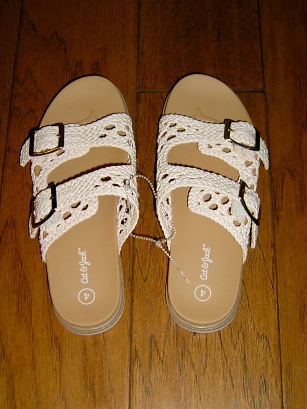 Cat & Jack Pink Sandals with Adjustable Straps, Size 4, NEW